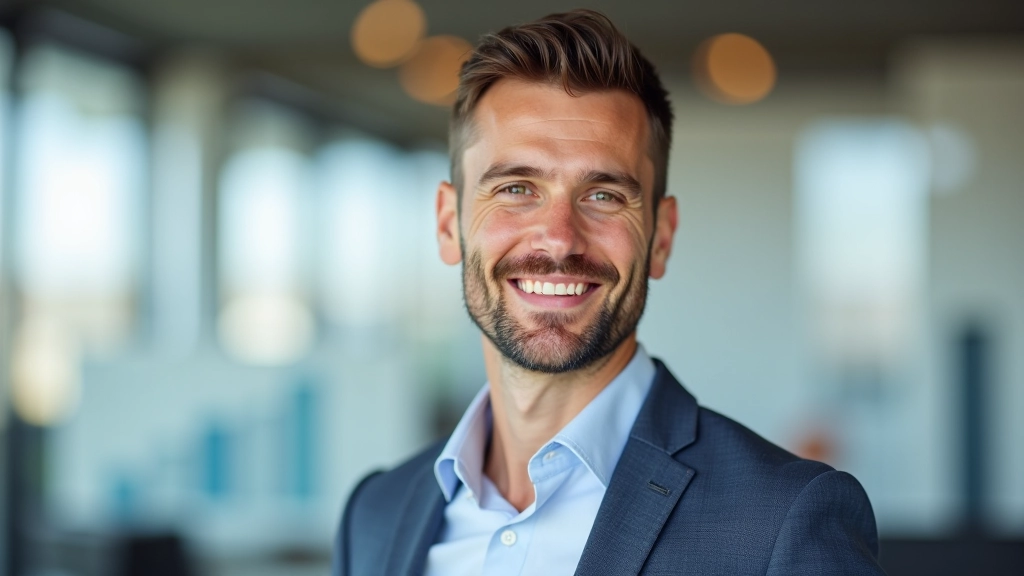 Glückliche Person mit Daumen nach oben neben einem Diagramm mit steigenden grünen Balken